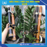 Điếu trúc 2 mắt bọc mây trơn 65cm